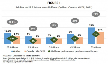 Situation des adultes dont le plus haut niveau de scolarité atteint est inférieur au diplôme d’études secondaires