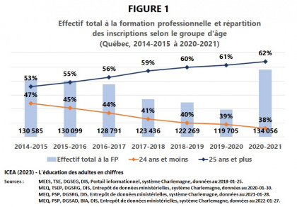 Les adultes à la Formation professionnelle